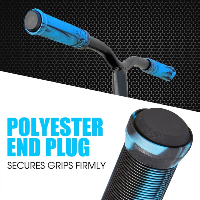 Kutrick Scooter Grips - Mixed Color Bike Bicycle MTB Scooter Handlebar Grips | 145mm Soft Handle Grips for Pro Stunt Kick Scooter, BMX Bikes,Mountain Bike - Image 2